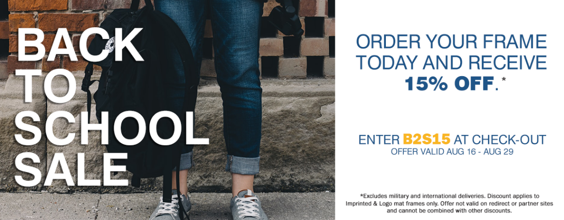 Get 15% off on Diploma Frames with Our Back 2 School Sale!