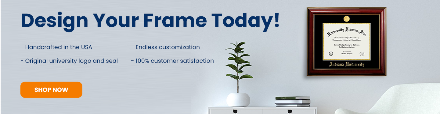 University frames diploma frame call to action image