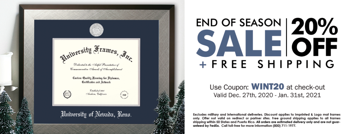 End of Season Sale at University Frames