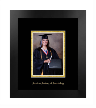 American Academy of Dermatology 5 x 7 Portrait Frame in Manhattan Black with Black & Gold Mats