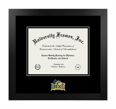 Drexel University School of Public Health Logo Mat Frame in Manhattan Black with  Mat for document: 8 1/2"h x 11"w  