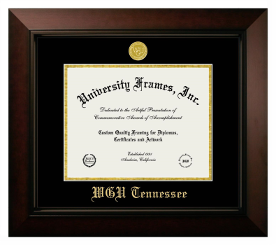 Western Governors University (Tennessee) Diploma Frame in Legacy Black Cherry with Black & Gold Mats for document: 8 1/2"h x 11"w  