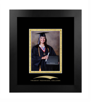 Trident Technical College 5 x 7 Portrait Frame in Manhattan Black with Black & Gold Mats