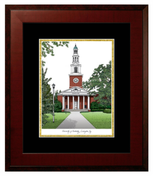 University of Kentucky College of Health Sciences Lithograph Only Frame in Honors Mahogany with Black & Gold Mats