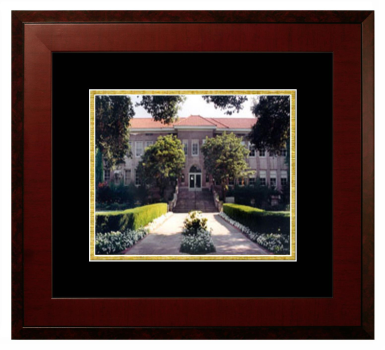 University of La Verne Lithograph Only Frame in Honors Mahogany with Black & Gold Mats