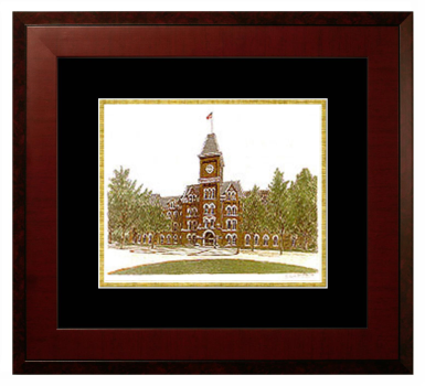Ohio State University Moritz College of Law Lithograph Only Frame in Honors Mahogany with Black & Gold Mats