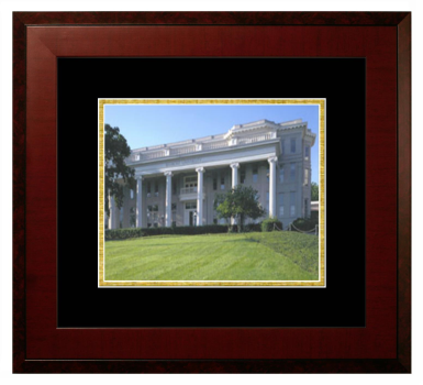 Belmont University Mike Curb College of Entertainment and Music Business Lithograph Only Frame in Honors Mahogany with Black & Gold Mats