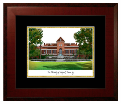 University of Arizona Summa Cum Laude Lithograph Only Frame in Honors Mahogany with Black & Gold Mats