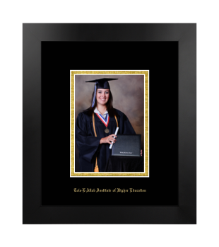 Tolo-E-Aftab Institute of Higher Education 5 x 7 Portrait Frame in Manhattan Black with Black & Gold Mats