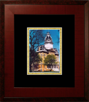 Hillsdale College Van Andel Graduate School of Statesmanship Lithograph Only Frame in Honors Mahogany with Black & Gold Mats