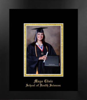 Mayo Clinic School of Health Sciences 5 x 7 Portrait Frame in Manhattan Black with Black & Gold Mats